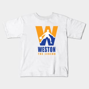 Weston Custom Player Basketball Your Name The Legend T-Shirt Kids T-Shirt